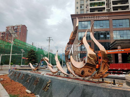 陜西不銹鋼景觀雕塑 不銹鋼異形金屬制品定制廠家